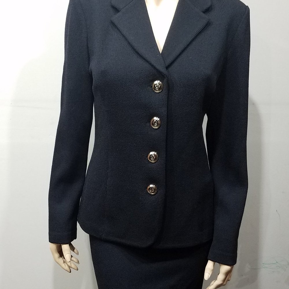 ST JOHN Basics Blazer Skirt Suit
